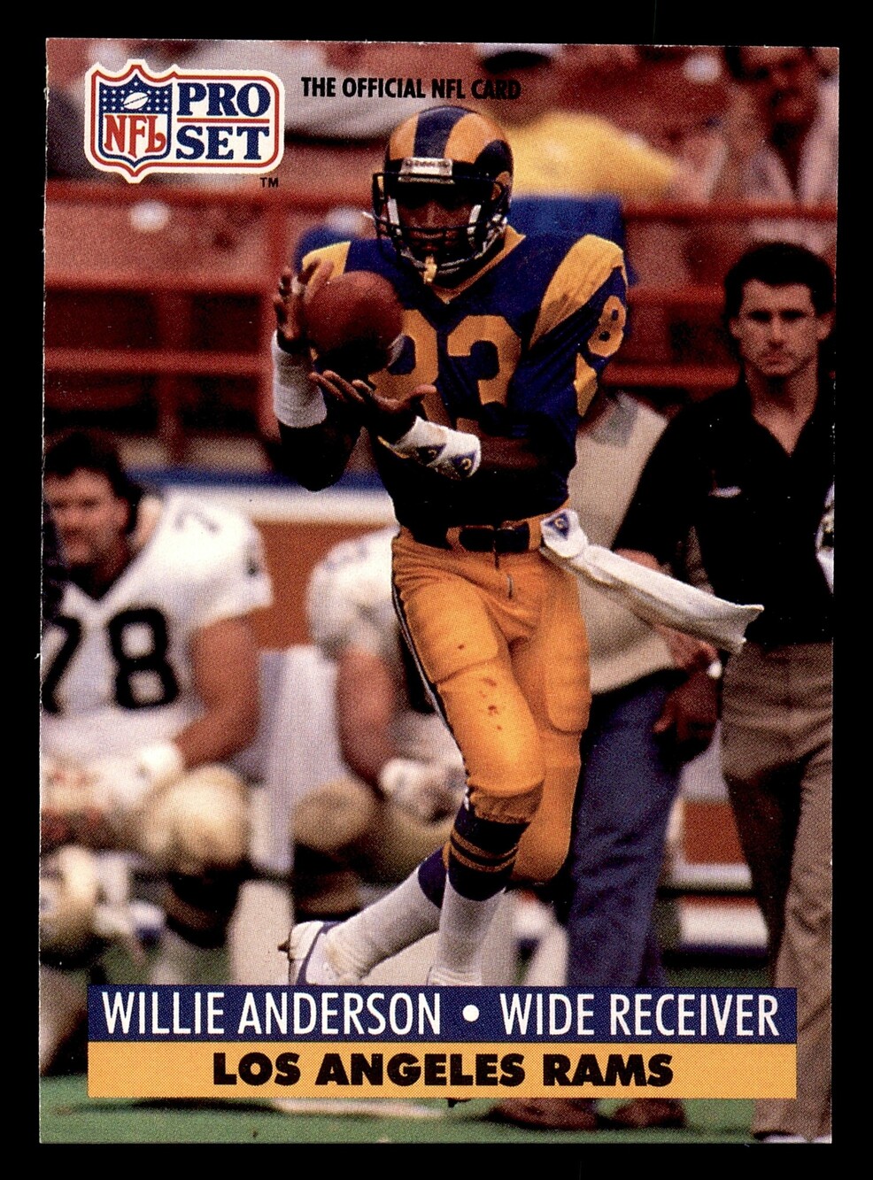 1991 Pro Set #550 Willie Anderson Card Los Angeles Rams